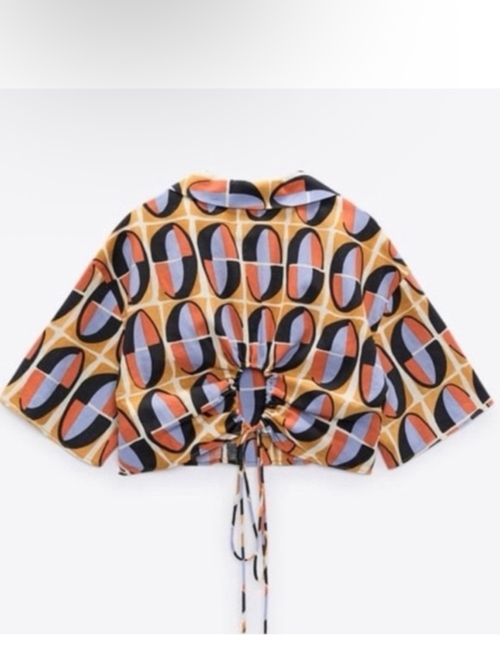 Zara Cropped Printed Blouse - Picture 4 of 7